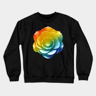 Rainbow gradient flower Crewneck Sweatshirt